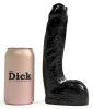 Romeo – prémium, 18 cm-es, fekete dildo