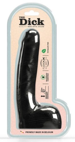Romeo – prémium, 18 cm-es, fekete dildo
