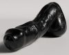 Romeo – prémium, 18 cm-es, fekete dildo