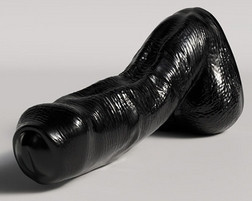 Romeo – prémium, 18 cm-es, fekete dildo