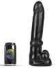 Petar Dark Crystal – prémium dildó, 25 cm hosszú, éj fekete