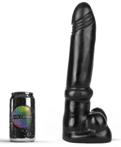 Petar Dark Crystal – prémium dildó, 25 cm hosszú, éj fekete