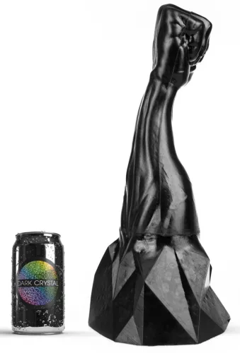Tonis Dark Crystal – prémium, fekete üveg dildó 29 x 11 cm