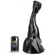 Tonis Dark Crystal – prémium, fekete üveg dildó 29 x 11 cm
