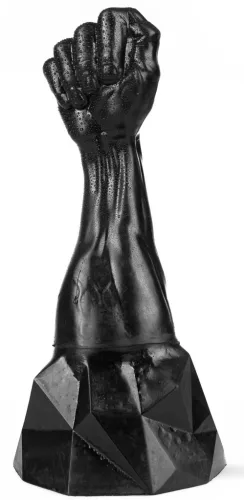 Tonis Dark Crystal – prémium, fekete üveg dildó 29 x 11 cm