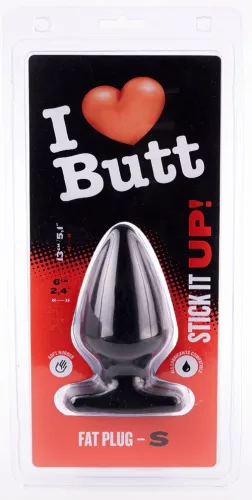 Plug Fat S – érzéki anális kényeztető, 11 cm, fekete