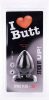 Plug Spade S I Love Butt 9 x 5,3 cm Fekete