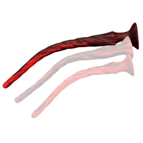 Torthy Dildo L – prémium fekete-piros intimmasszírozó