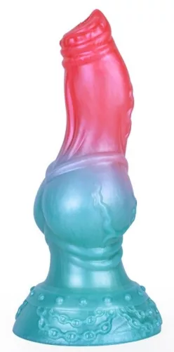 Alien Beast Cyan Rainbow – színes, 7.9" dildó
