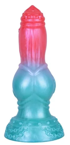 Alien Beast Cyan Rainbow – színes, 7.9" dildó