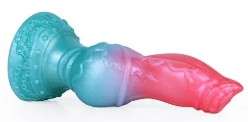 Alien Beast Cyan Rainbow – színes, 7.9" dildó