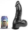 DP84B Grenadier – prémium fekete dildó 18 x 8 cm