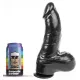 DP84B Grenadier – prémium fekete dildó 18 x 8 cm