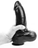 DP84B Grenadier – prémium fekete dildó 18 x 8 cm