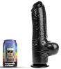Dildo DP89B Funker XL – prémium fekete intim eszköz 18 cm