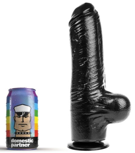 Dildo DP89B Funker XL – prémium fekete intim eszköz 18 cm