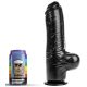 Dildo DP89B Funker XL – prémium fekete intim eszköz 18 cm