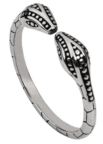 Két kígyó – stílusos prémium akácgyümölcs gyűrű