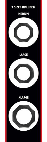 3 db fekete szilikon péniszgyűrű szett