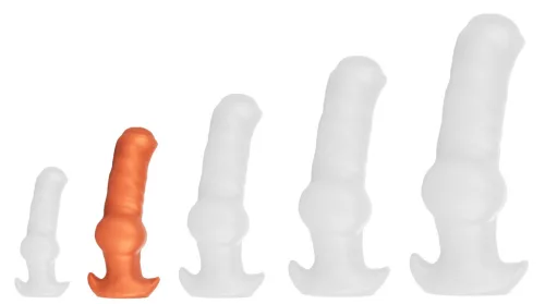 Plug Dogsit S – prémium narancssárga anális kényeztető 11 cm