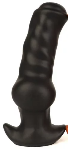 Plug Dogsit S - prémium fekete anális izgató 11 x 4 cm