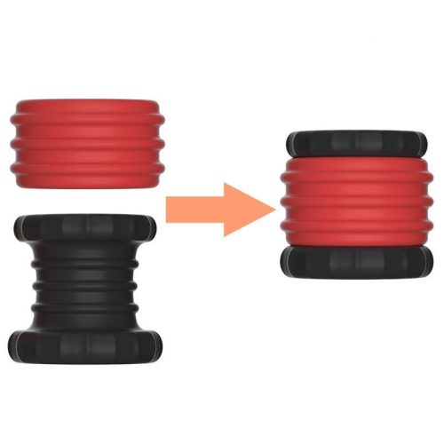 Soqlo ballstretcher – prémium piros-fekete herefeszítő 35 mm