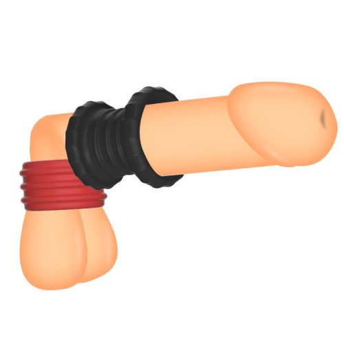 Soqlo ballstretcher – prémium piros-fekete herefeszítő 35 mm