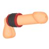 Soqlo ballstretcher – prémium fekete-piros péniszgyűrű 35 mm