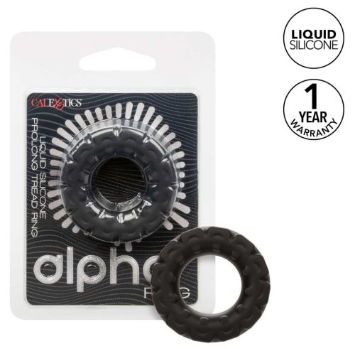 Cockring Alpha Black – prémium péniszgyűrű 25 mm