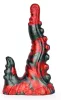 Bukolix – prémium fekete-piros dildó 16 x 5 cm