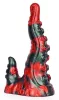 Bukolix – prémium fekete-piros dildó 16 x 5 cm