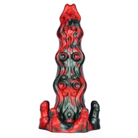 Hortarix – prémium fekete-piros dildó 19 x 5,5 cm