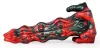 Hortarix – prémium fekete-piros dildó 19 x 5,5 cm