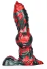 Caliorix – prémium vibráló dildó, 20,5 x 7 cm, fekete-piros