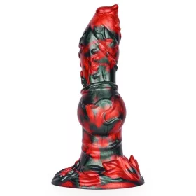 Florix – prémium fekete-piros dildó 20 x 7 cm