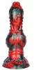 Florix – prémium fekete-piros dildó 20 x 7 cm