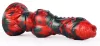 Florix – prémium fekete-piros dildó 20 x 7 cm