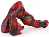 Jofortix – prémium fekete-piros dildo 23 x 7 cm
