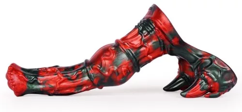 Jofortix – prémium fekete-piros dildo 23 x 7 cm
