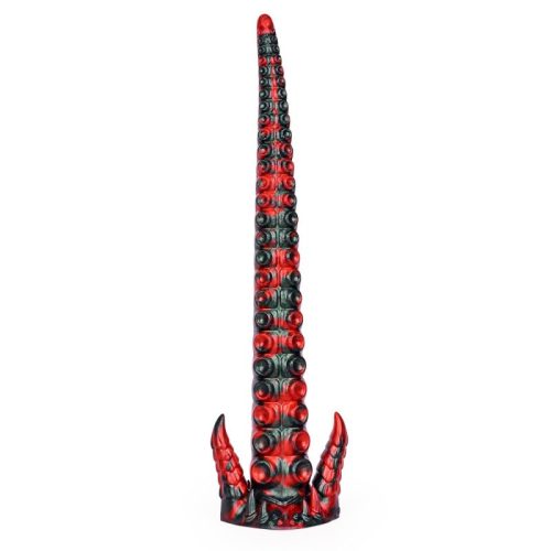 Doturix – prémium fekete-vörös dildó, 40 cm hosszú