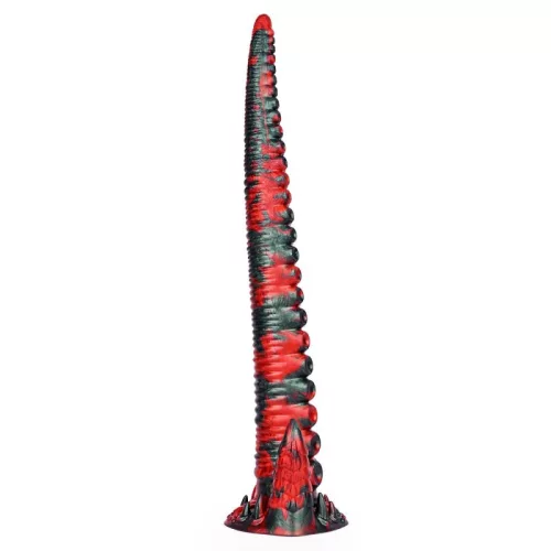 Doturix – prémium fekete-vörös dildó, 40 cm hosszú