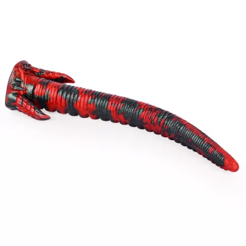 Doturix – prémium fekete-vörös dildó, 40 cm hosszú