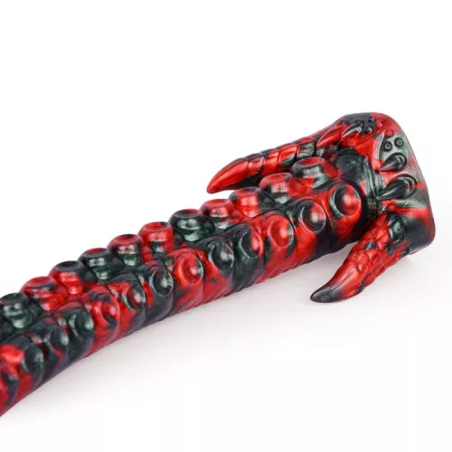 Doturix – prémium fekete-vörös dildó, 40 cm hosszú