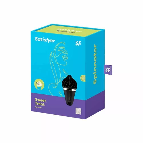 Satisfyer Sweet Treat forgó vibráló csiklóizgató - rózsaszín-barna, 10,4cm, 10 program