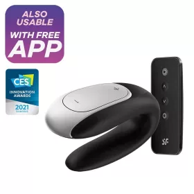   Satisfyer Double Fun okos csikló- és G-pont-stimuláló párvibrátor - fekete