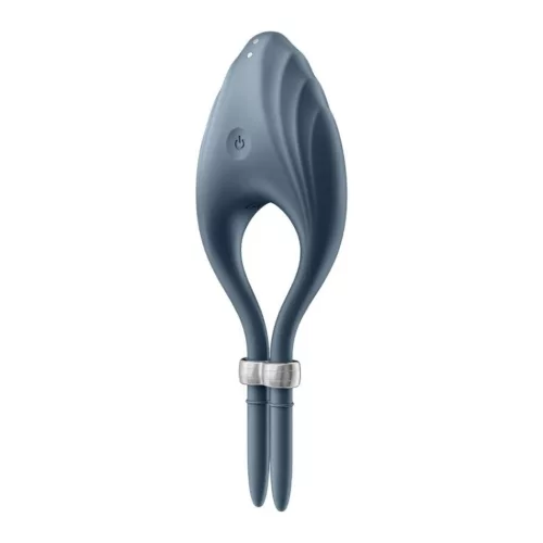 Satisfyer Duelist vibráló péniszgyűrű - kék, 12 program