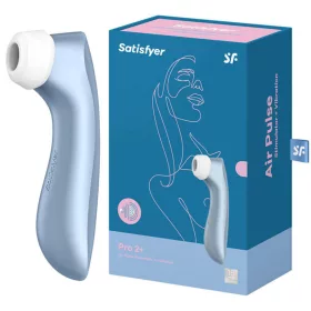   Satisfyer Pro 2+ léghullámos vibráló csiklóizgató - kék, 11 program