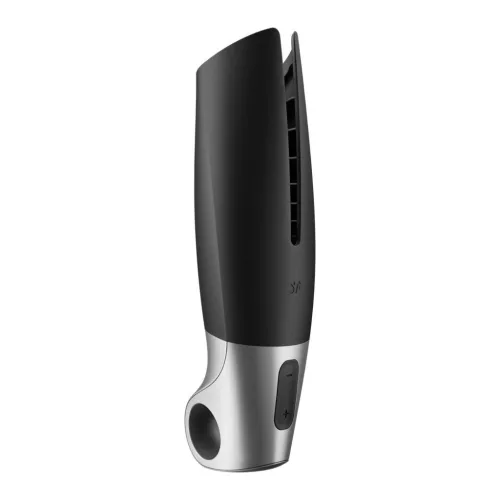 Satisfyer Power Masturbator okos vibráló maszturbátor - fekete-ezüst, 14 program