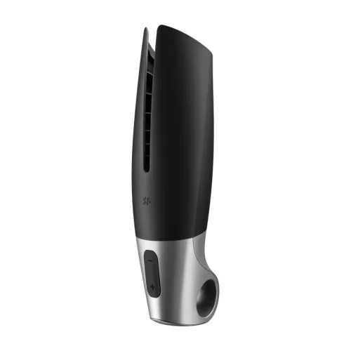 Satisfyer Power Masturbator okos vibráló maszturbátor - fekete-ezüst, 14 program