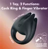Satisfyer Perfect Pair 1 vibráló péniszgyűrű - fekete, 4,5cm, 12 program